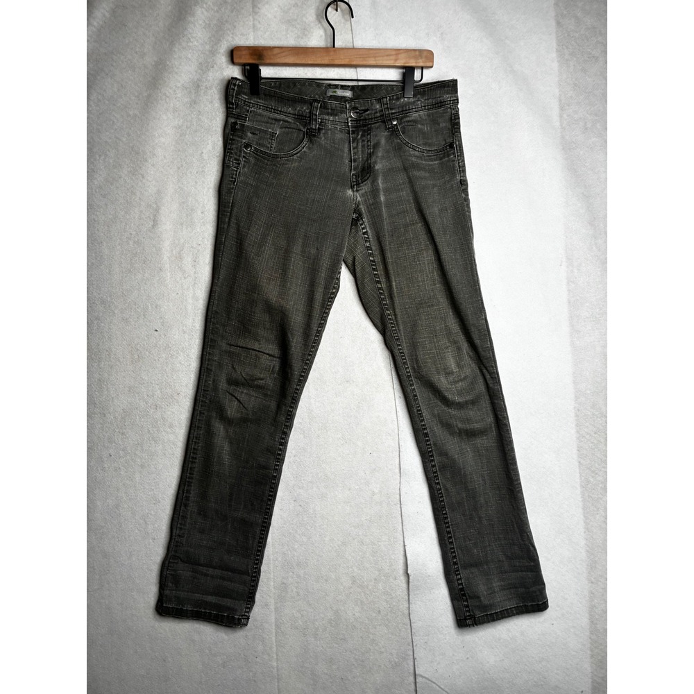 Horny Toad Womens Gray Crosshatch Straight Leg Casual Pants Size 4 32x30
